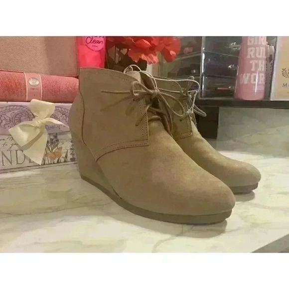 Women's Bessie Microsuede Wedge Bootie - Picture 1 of 7